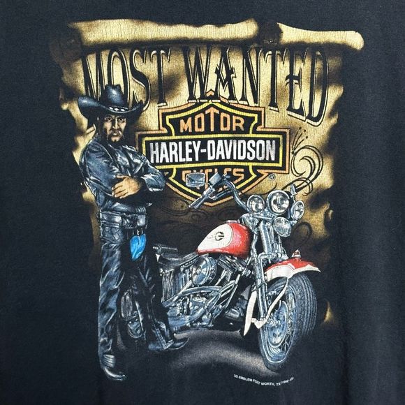 VTG 1992 Harley Davidson 3D Emblem T Shirt USA XL - Picture 3 of 9